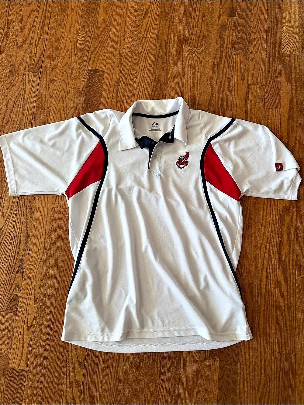 Majestic Cleveland Indians MLB Chief Wahoo Polo